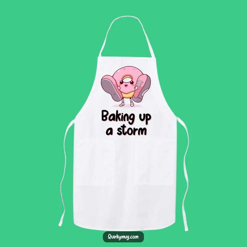 Funny Donut Giant Shoes Apron - Sweet Kitchen Humor Gift