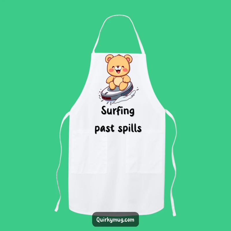 Funny Teddy Bear Roomba Apron - Cook with Giggles and Clean Fun