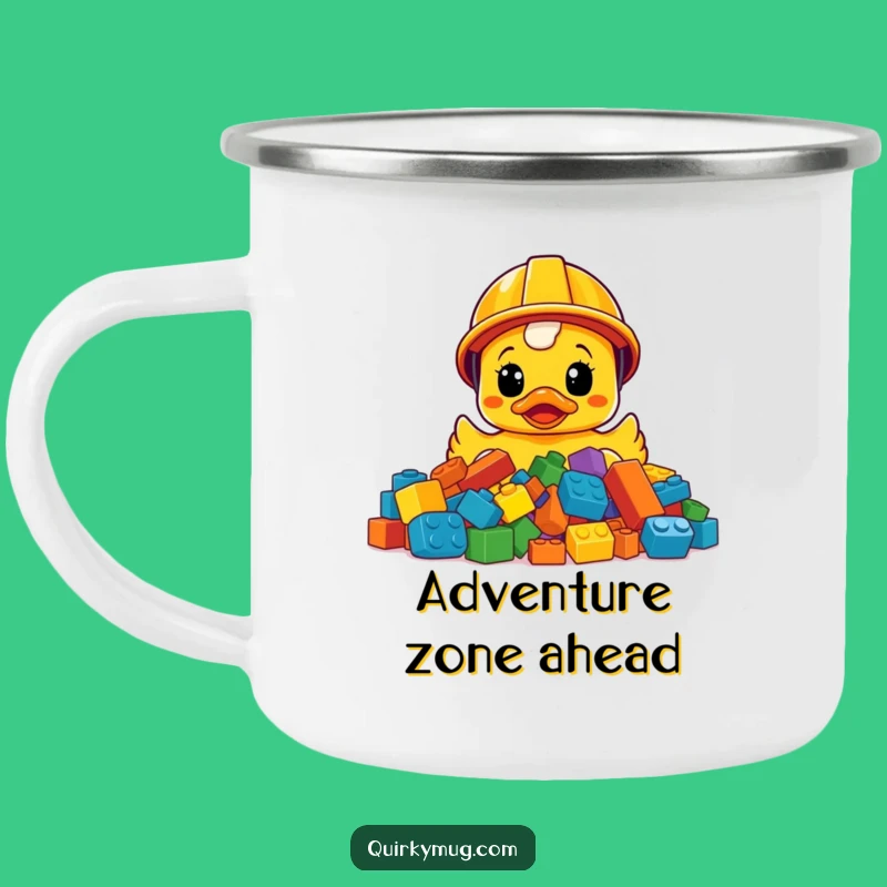 Funny Ducky Construction Camping Mug: Durable, Outdoor Funny Gift!