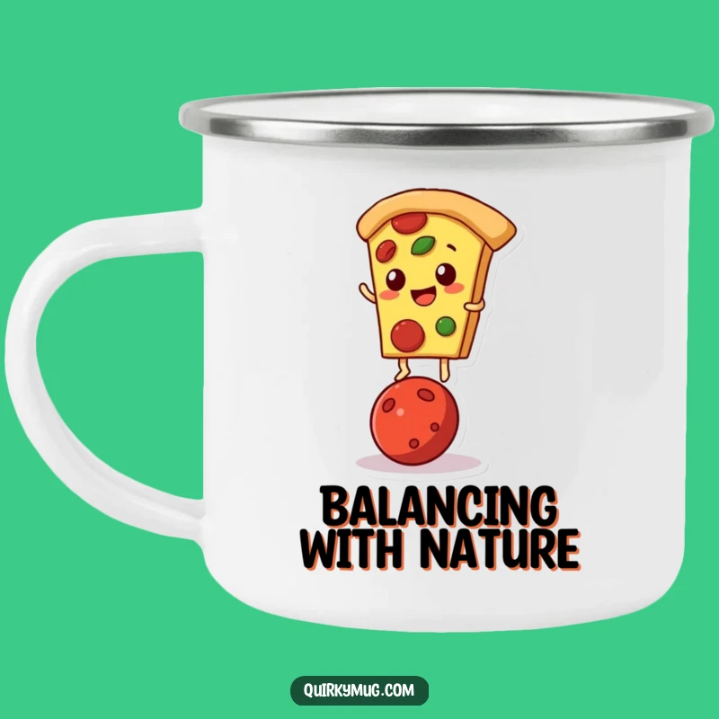 Funny Pizza Camp Mug: On-the-Go Slice, Outdoor Foodie Gift