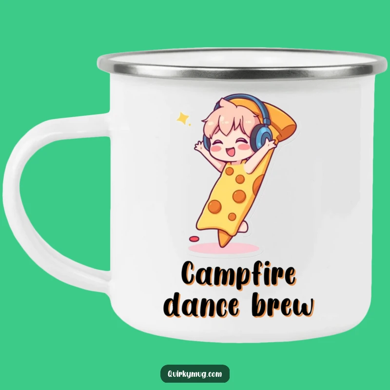 Funny Pizza Dancer Camping Mug: Fuel Your Adventures!