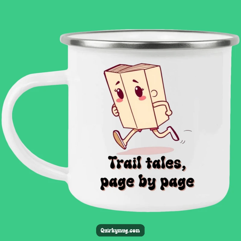 Funny Book Runner Camping Mug: Sip Adventures with this Hilarious Outdoor Mug!