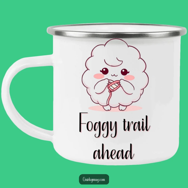 Funny Cloud Knitting Camping Mug: Adventure-Ready Humor for Your Outdoor Brews