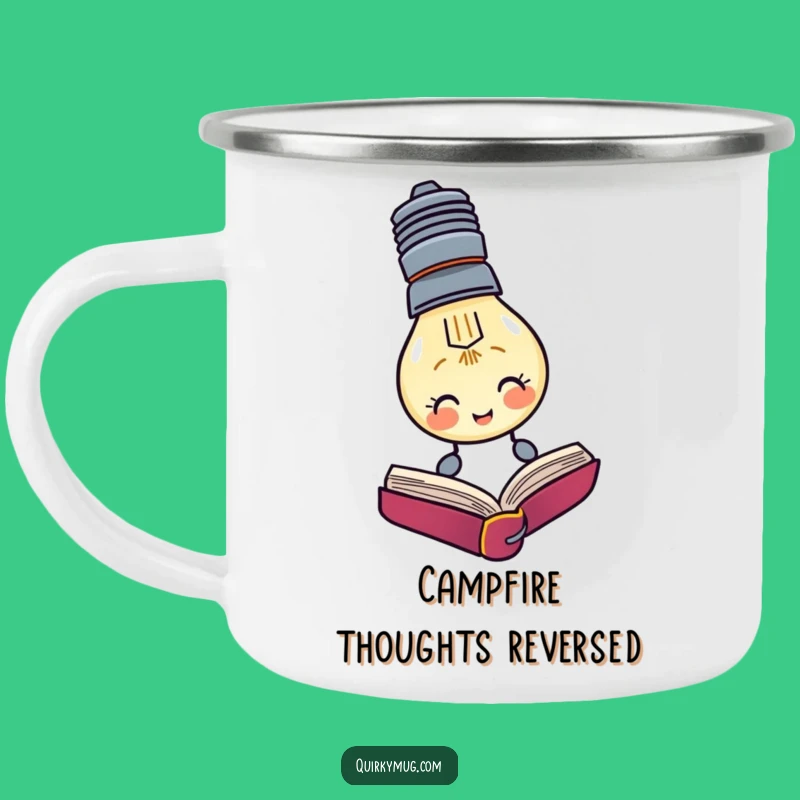Funny Thinker Camp Mug: Lightbulb Wisdom, Outdoor Gift