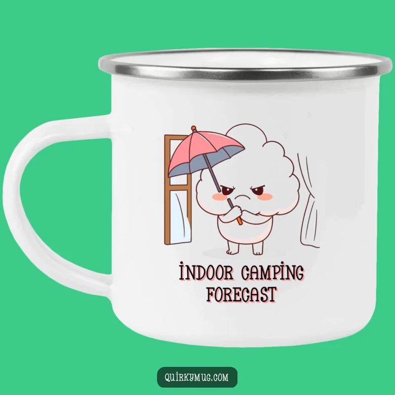 Funny Grumpy Cloud Camping Mug: Sip Ironically in the Great Outdoors