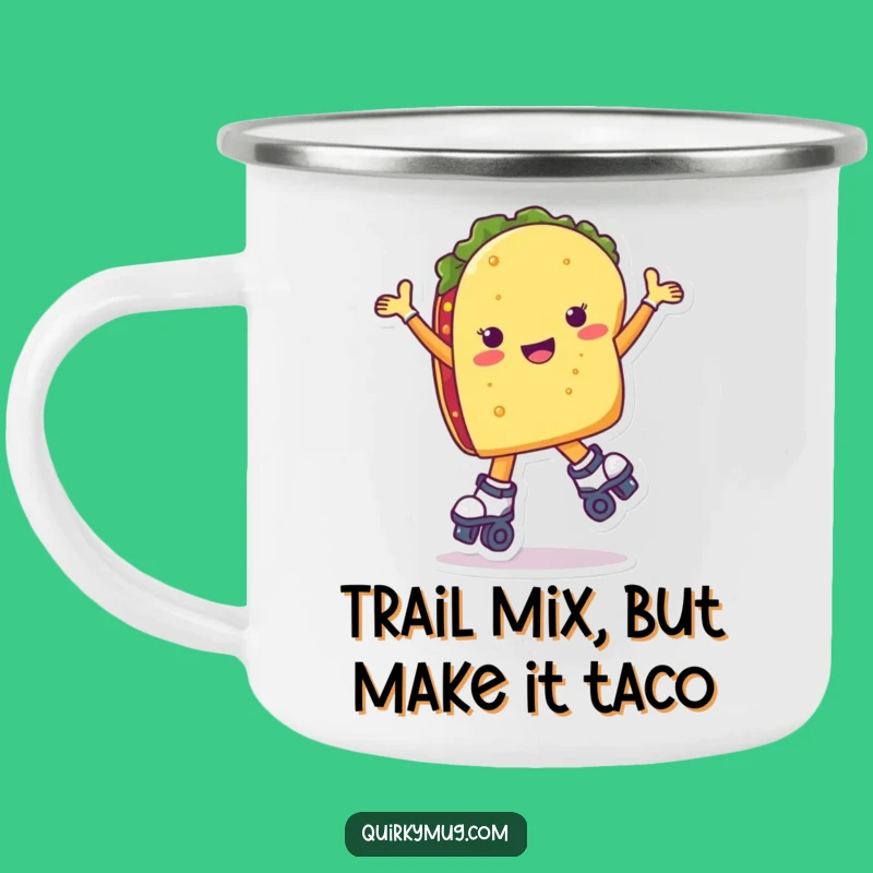 Funny Taco Roller Skate Camping Mug - Outdoor Laughs Gift