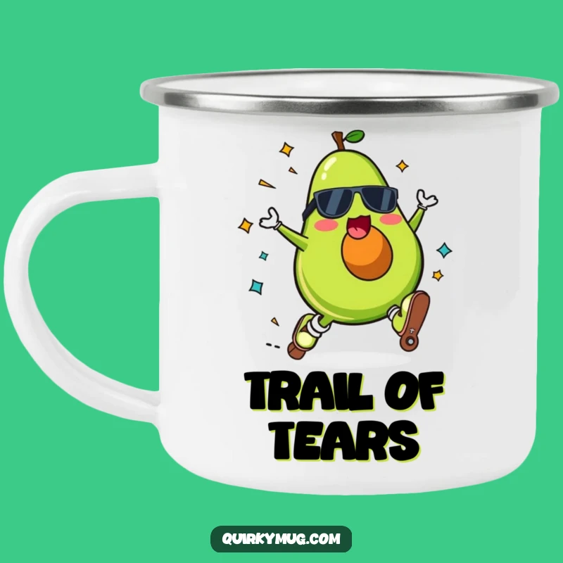 Funny Kawaii Avocado Roller Skate Fall Camping Mug - Outdoor Humor Gift