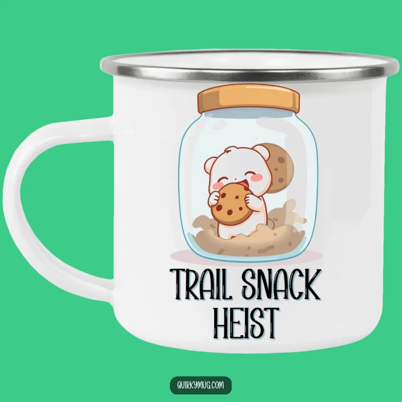 Funny Creature Camping Mug: Outdoor Cookie Heist Fun, Perfect Humorous Gift