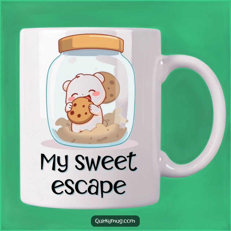 Funny Cookie Monster Mug: Little Creature Stealing Treat, Perfect Humorous Gift