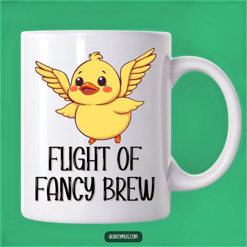 Funny Rubber Duck Mug: Bewildered Flight Attempt Gift - Hilarious Gift