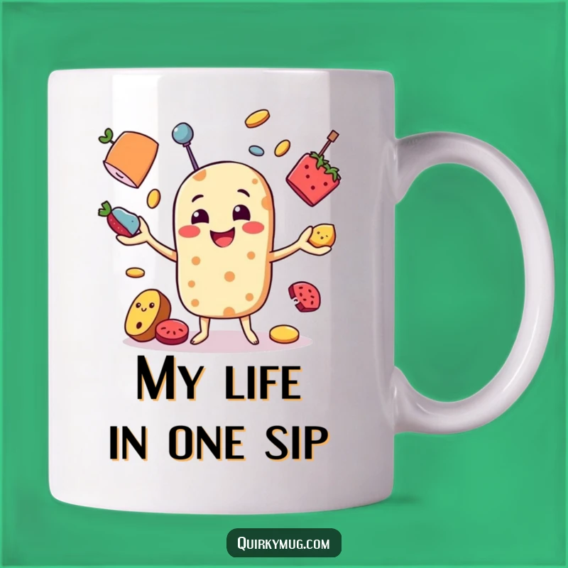 Funny Food Juggler Mug: Hilarious Gift for a Clumsy Chef or Foodie Friend