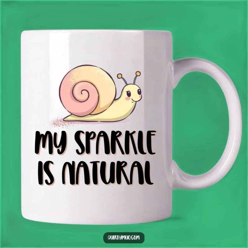 Funny Glitter Snail Mug: Joyful Character Design, Perfect Gift for Snail Lovers