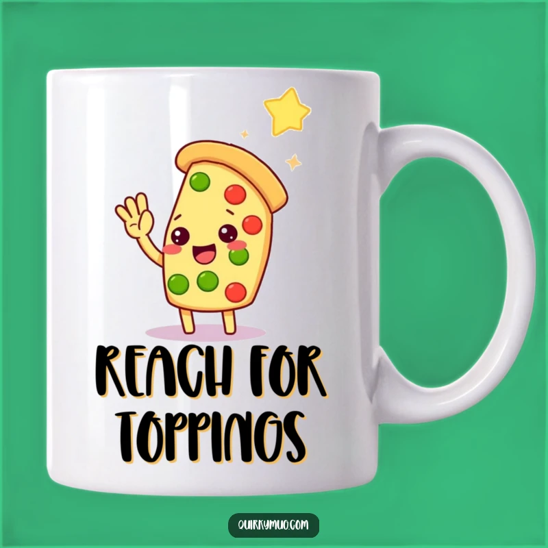 Funny Kawaii Pizza Star High-Five Mug: A Hilarious Gift for Dreamers