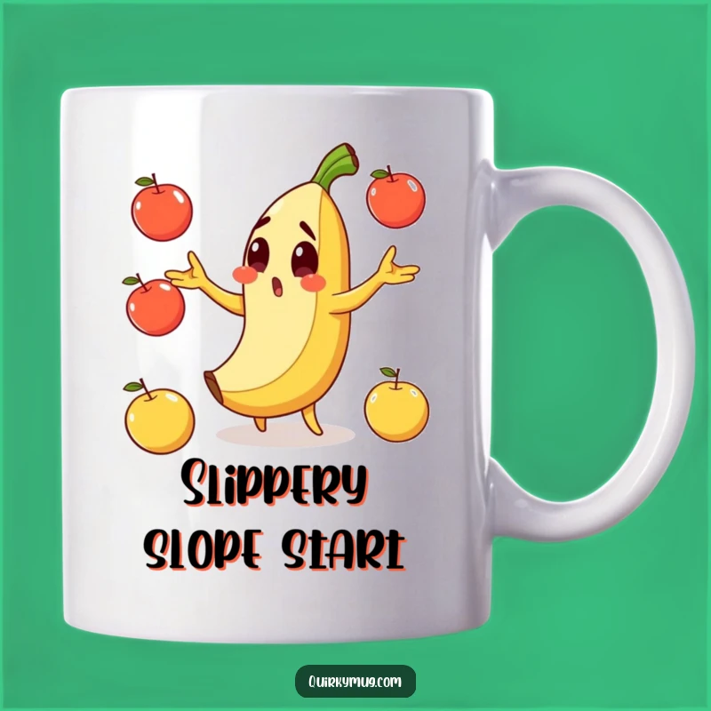 Funny Surprised Banana Mug - A Slippery Slope of Humor, Perfect Gift