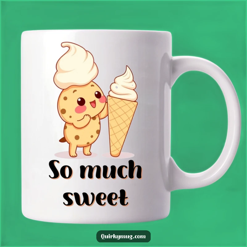 Funny Kawaii Cookie & Ice Cream Mug - Sweet Humor Gift Idea