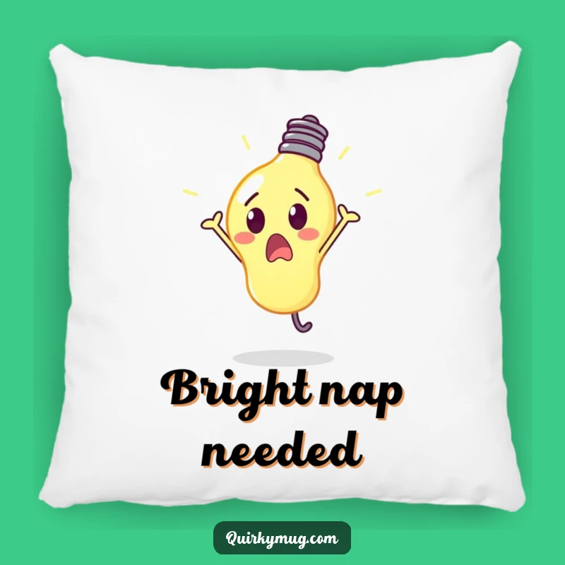 Funny Lightbulb Cartwheel Pillow - Bright Accent & Cozy Gift