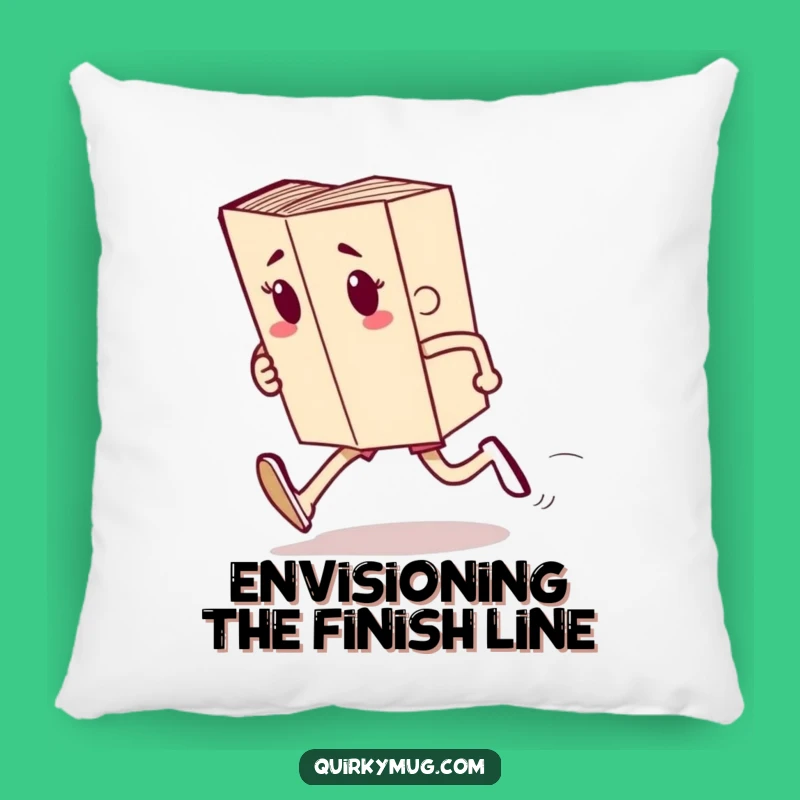 Funny Book Runner Pillow: Cozy Comfort for Literary Athletes!