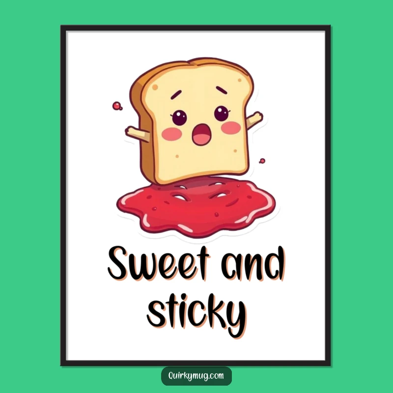 Funny Breakfast Jam Digital Art - Instant Download, Whimsical Decor