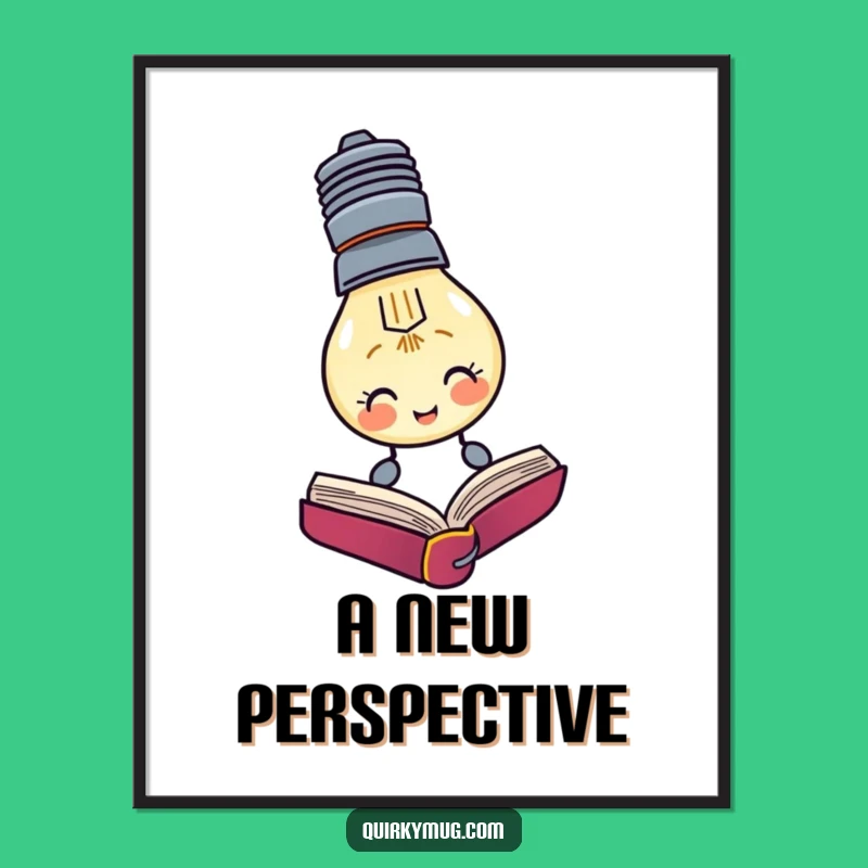 Funny Bright Mind Print: Upside Down Reading, Intellectual Wall Art Gift