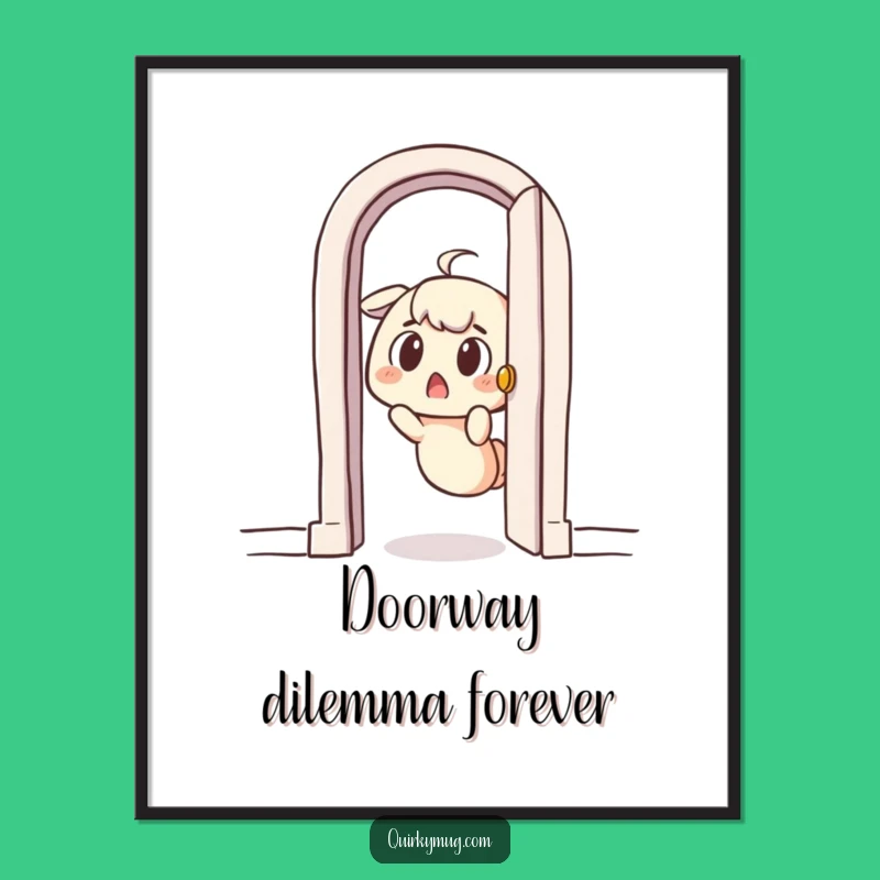 Funny Stuck Character Digital Art: Instant Comical Wall Decor