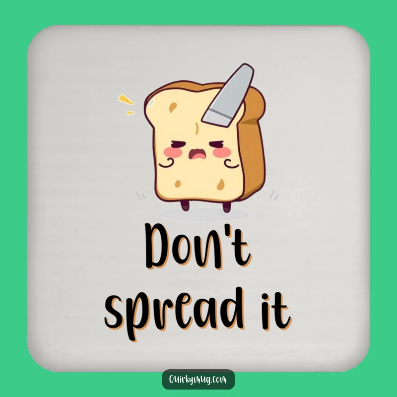Funny Toast Escape Drink Coaster - Protect Surfaces from Butter Knife Mayhem