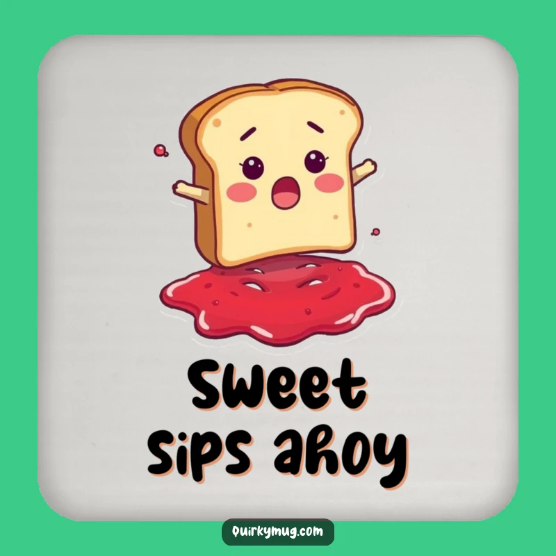 Funny Breakfast Coaster Set - Protect Surfaces with Jam Humor