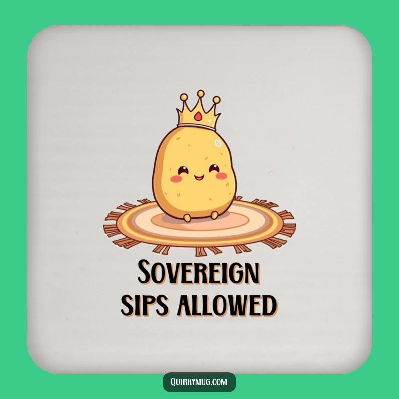 Funny Potato Coaster: Royal Slide Protection, Unique Gift
