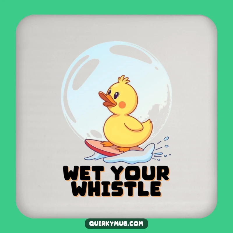Funny Rubber Duck Bubble Surf Coaster - Hilarious Gift for Table Protection
