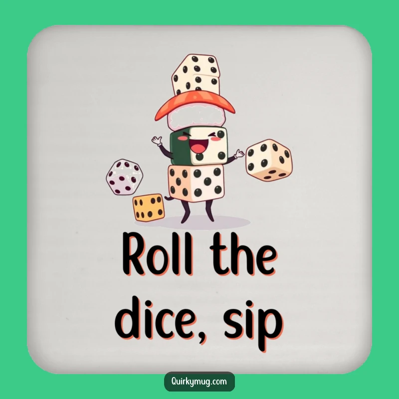 Funny Sushi Juggler Coasters: Protect Surfaces with Hilarious Lucky Art!