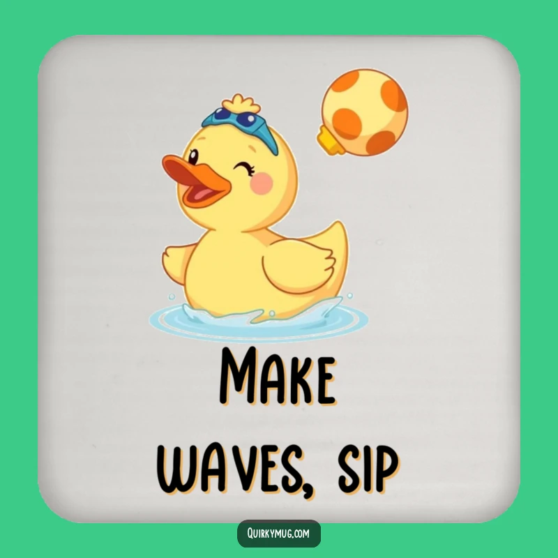 Funny Giant Rubber Duck Coaster - Protect Surfaces with Splashy Fun