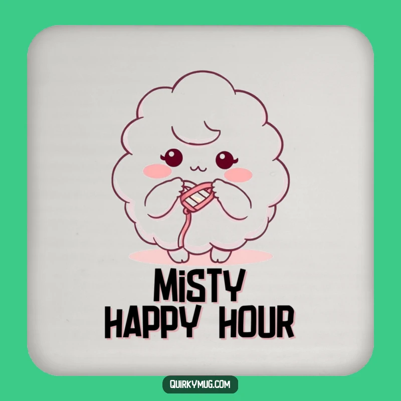 Funny Cloud Knitting Coaster: Protect Surfaces with Whimsical Humor