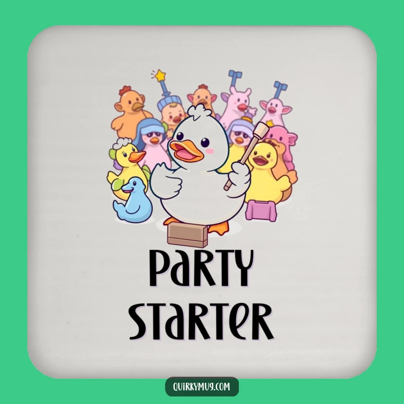 Funny Kawaii Duck Conductor Coaster: A Hilarious Gift for Bathtime Tables