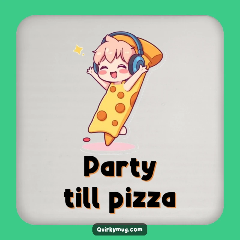 Funny Pizza Dancer Coaster: Protect Your Table from Party Crashes!