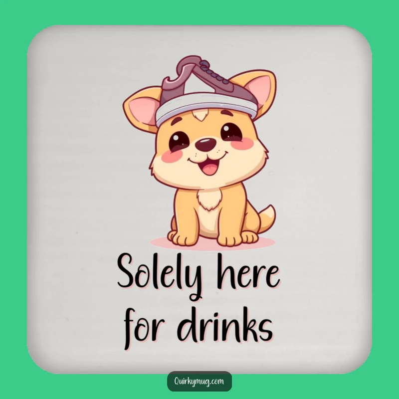 Funny Dog Shoe Hat Coaster: Protect Surfaces with Hilarious Canine Charm