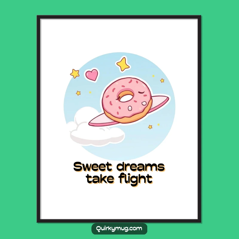 Funny Sleepy Doughnut Poster: Decorate with Sweet Dreams and Laughs!