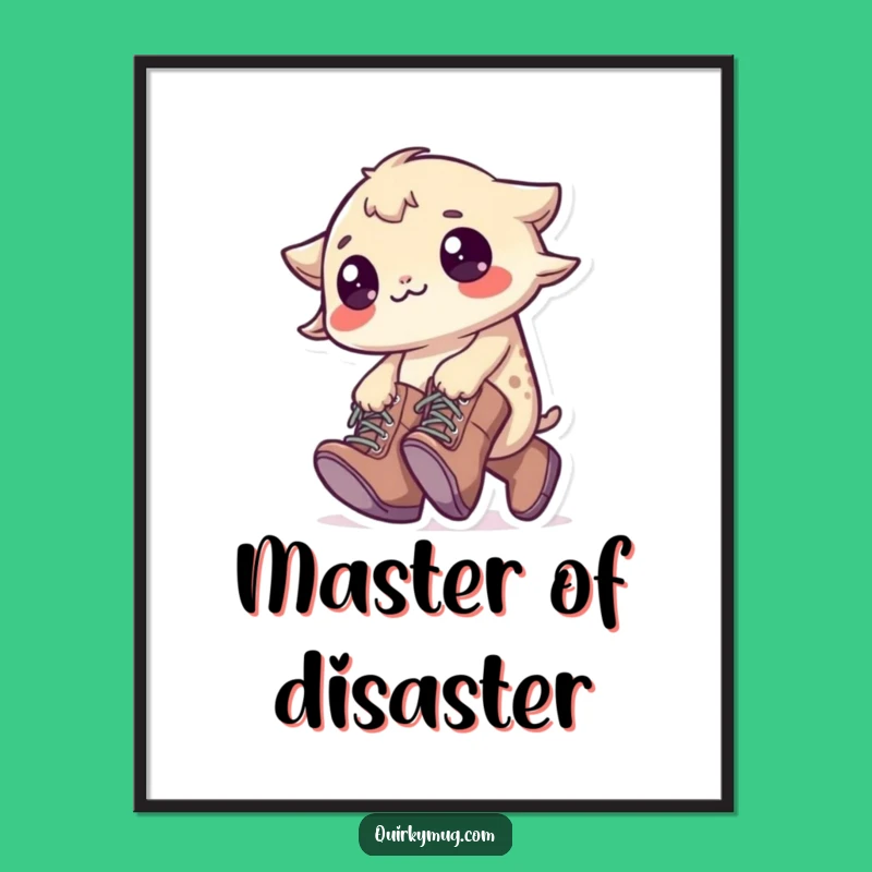 Funny Tripping Creature Poster: Hilarious Wall Art for Any Room, Perfect Funny Gift!