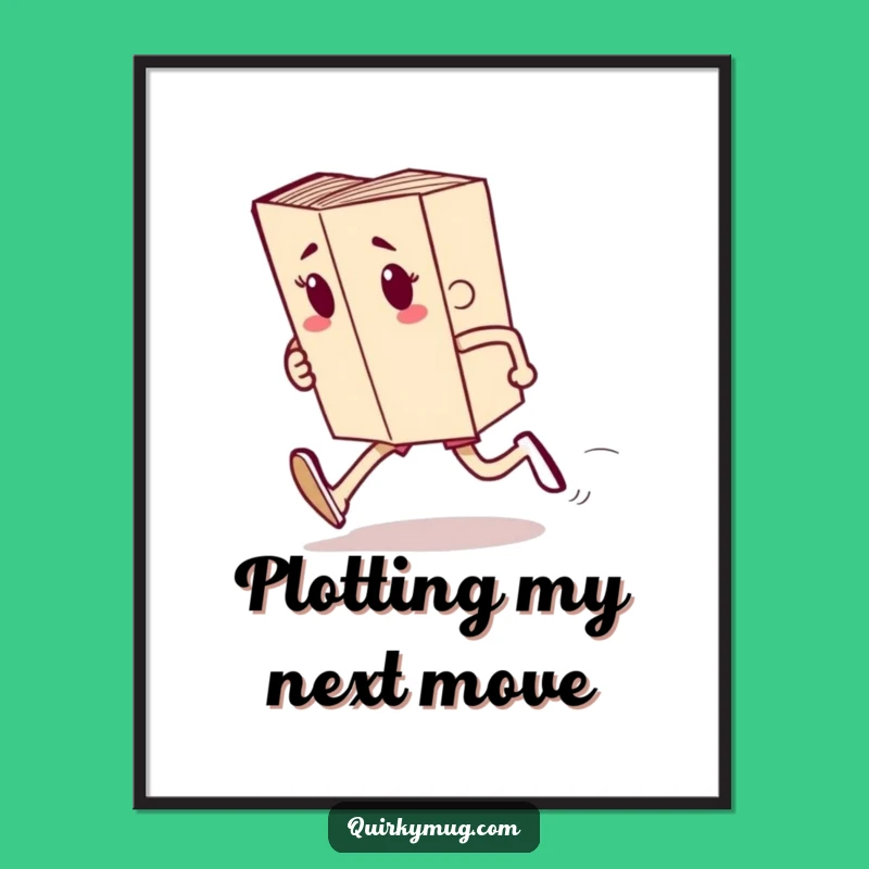 Funny Book Runner Poster: Decorate with Literary Speed and Laughs!