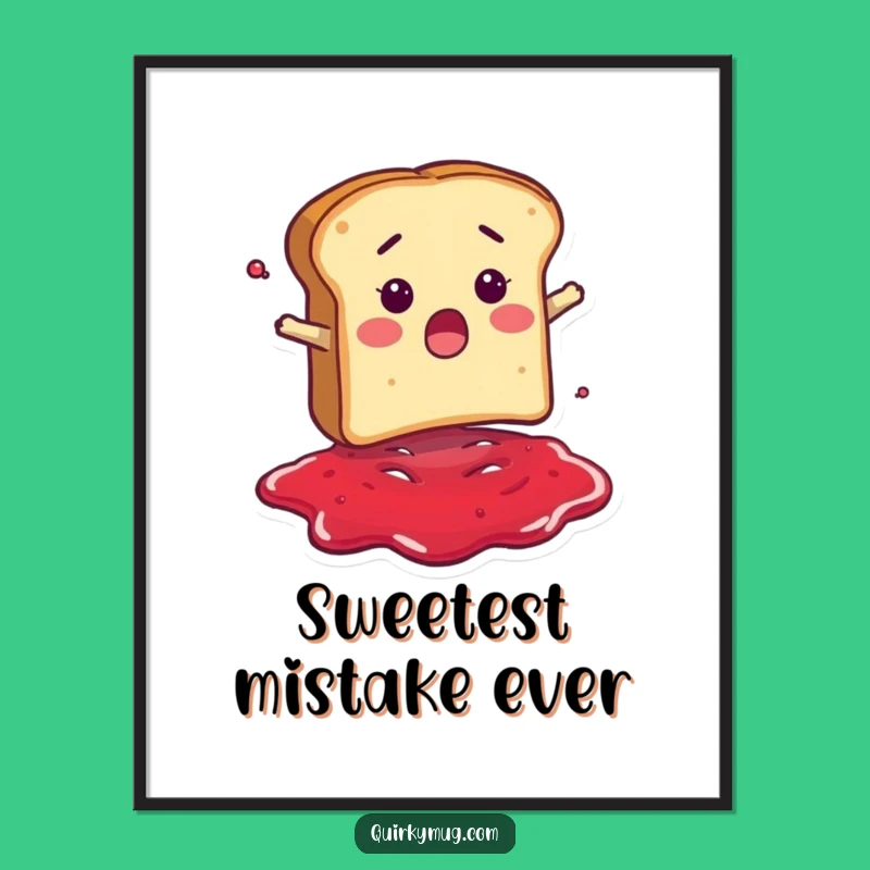 Funny Breakfast Art Poster - Whimsical Wall Decor, Hilarious Gift