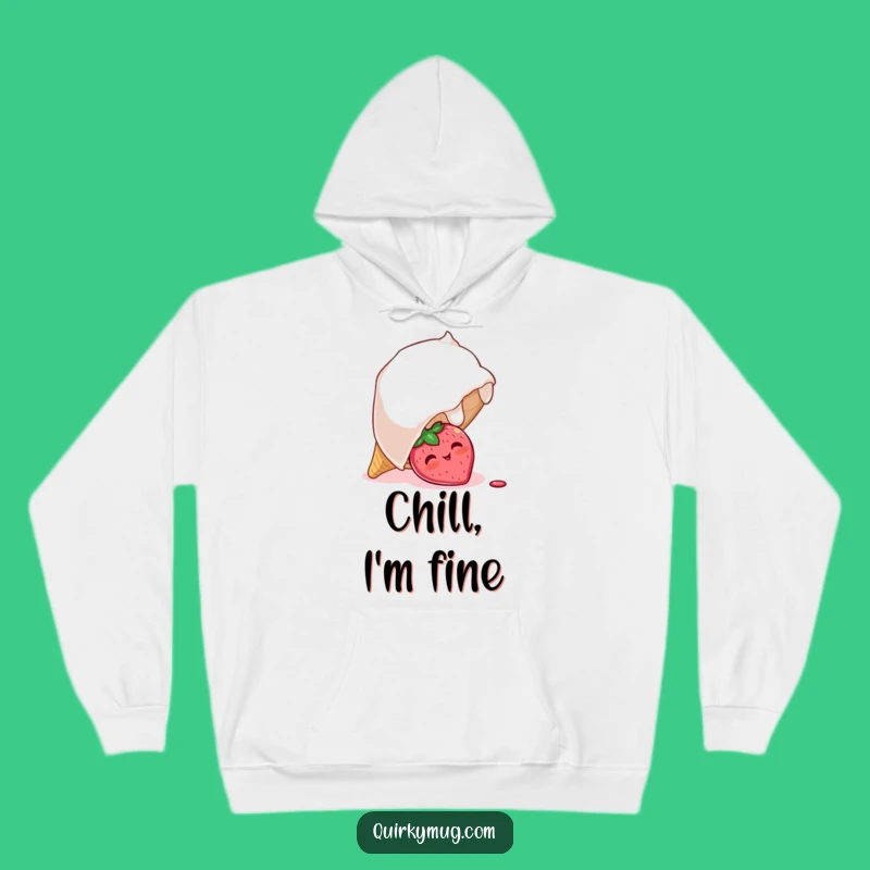 Funny Strawberry Ice Cream Hoodie: Cozy Comfort with a Sweet, Hilarious Twist