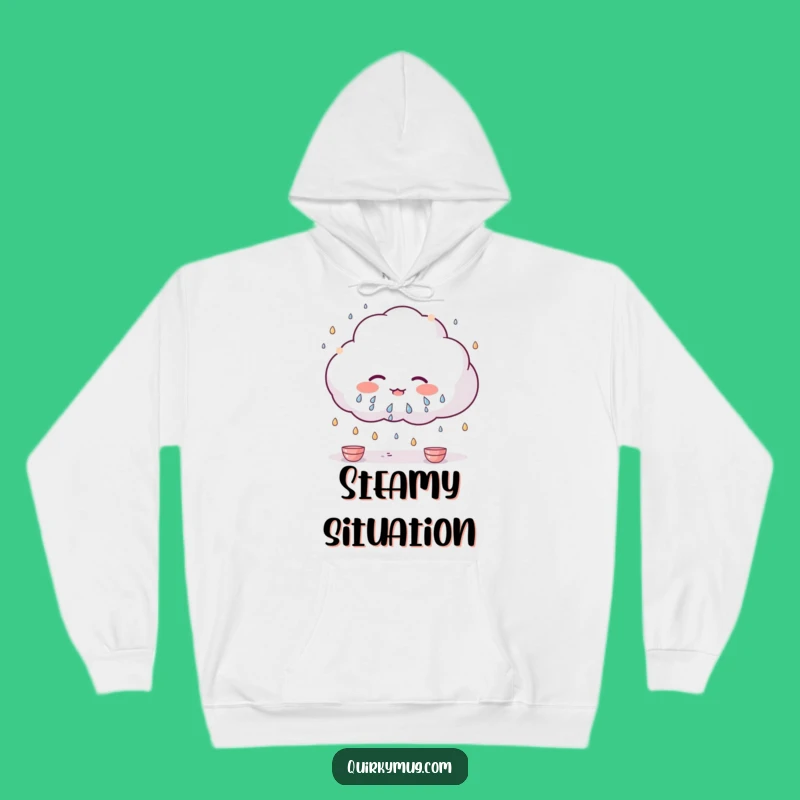 Cozy Funny Kawaii Cloud Teacup Rain Hoodie: A Hilarious Gift for Cozy Days