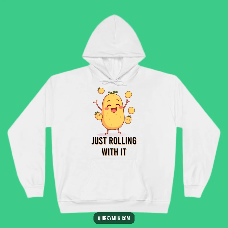 Funny Potato Juggling Hoodie: Cozy and Hilarious Gift for Comfy Comedy Fans