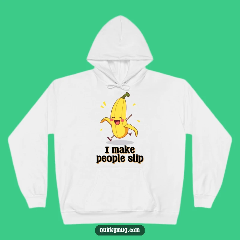 Funny Banana Peel Hoodie: Cozy Delighted Pratfall Banana - Warm & Hilarious Gift!