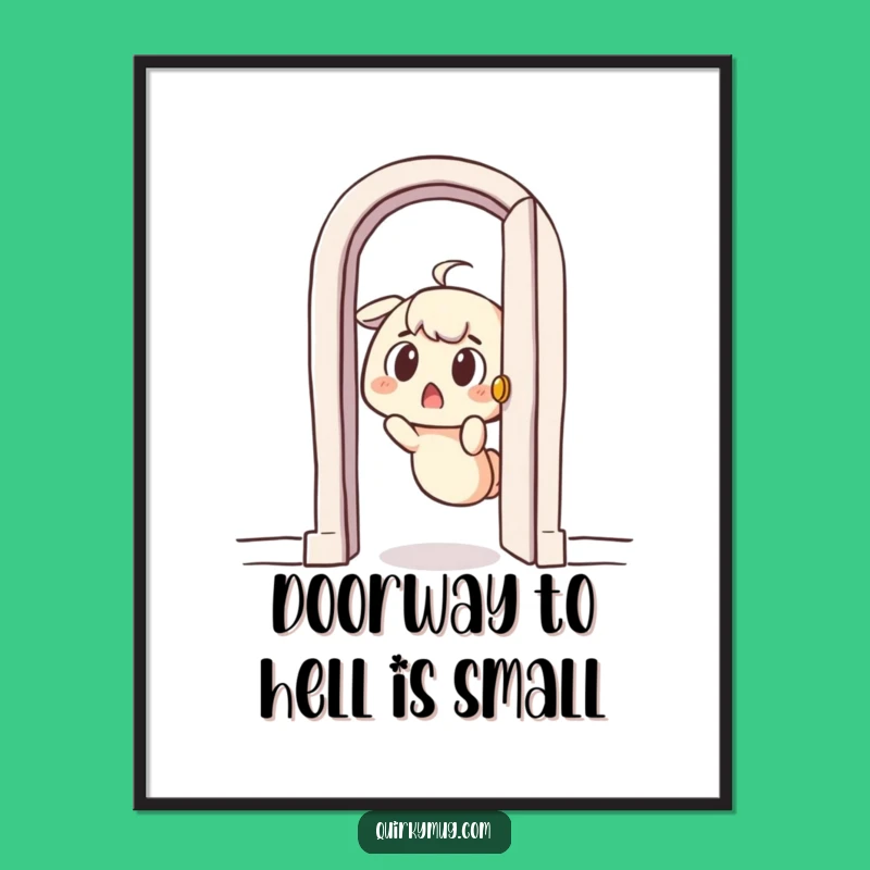 Free Printable Wall Art: Comically Stuck Character - Funny Decor