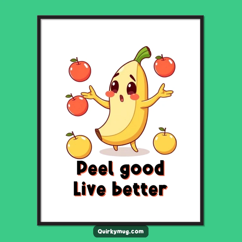 Free Printable Wall Art: Juggling Banana Slip - Funny Downloadable Decor