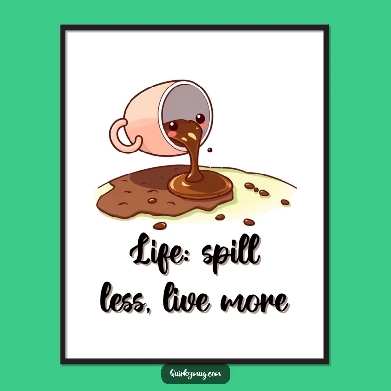 Funny Free Printable Wall Art: Coffee Spill Landscape - Hilarious Downloadable Art!