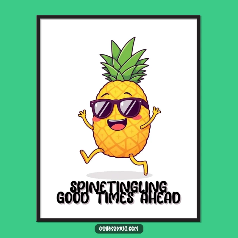 Funny Free Printable Wall Art: Giggling Pineapple Limbo Party - Downloadable Decor!