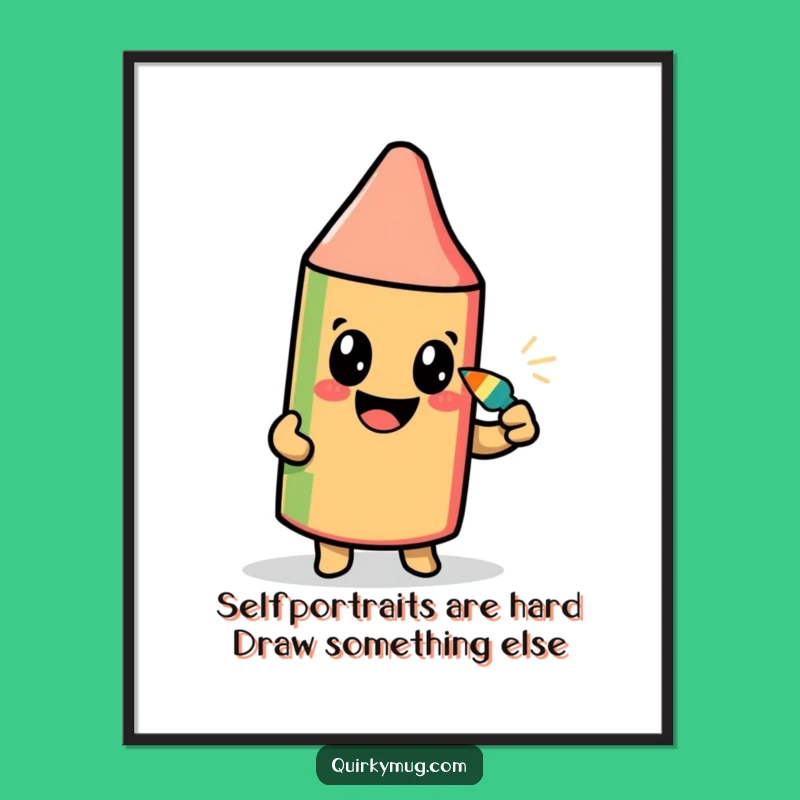 Free Printable Wall Art: Crayon Self-Portrait Whimsical Downloadable Decor