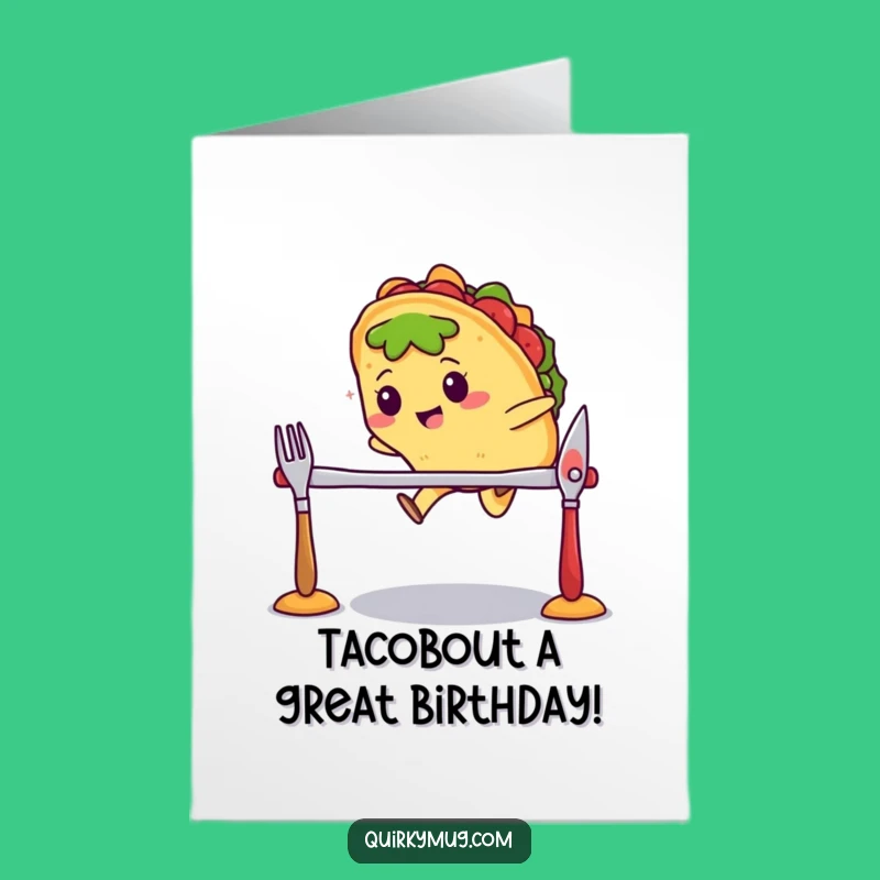 Fiesta Free Printable Birthday Card: Taco Hurdles - Funny Downloadable Gift!