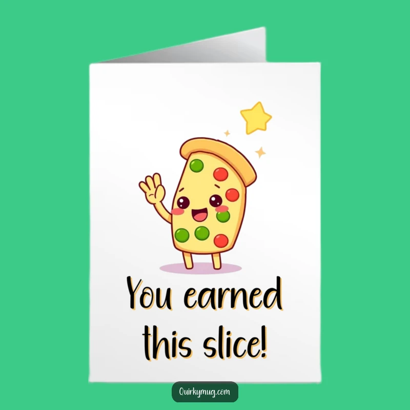 Free Printable Congratulations Card: Kawaii Pizza's Stellar Achievement Gift