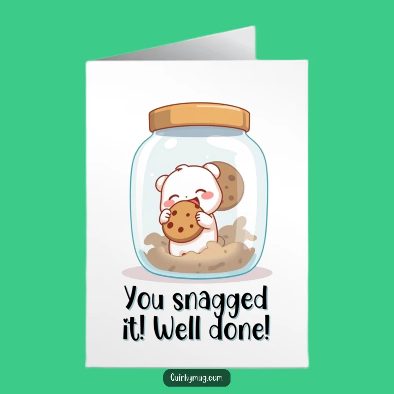 Free Printable Congratulations Card: Creature's Cookie Success Downloadable Gift Idea